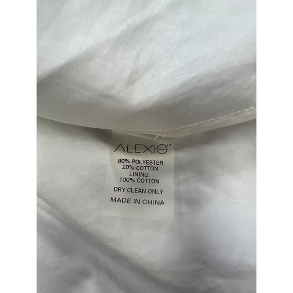 $583 Alexis Blue White Olya Sleeveless Striped Flower Embroidered Mini D… - Picture 12 of 14